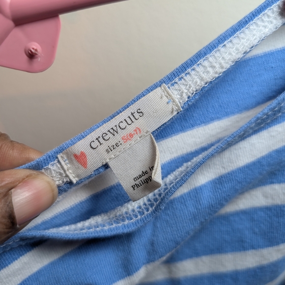 J. Crew Crew Cuts Blue and White Striped Kids Shirt - Picture 3 of 8